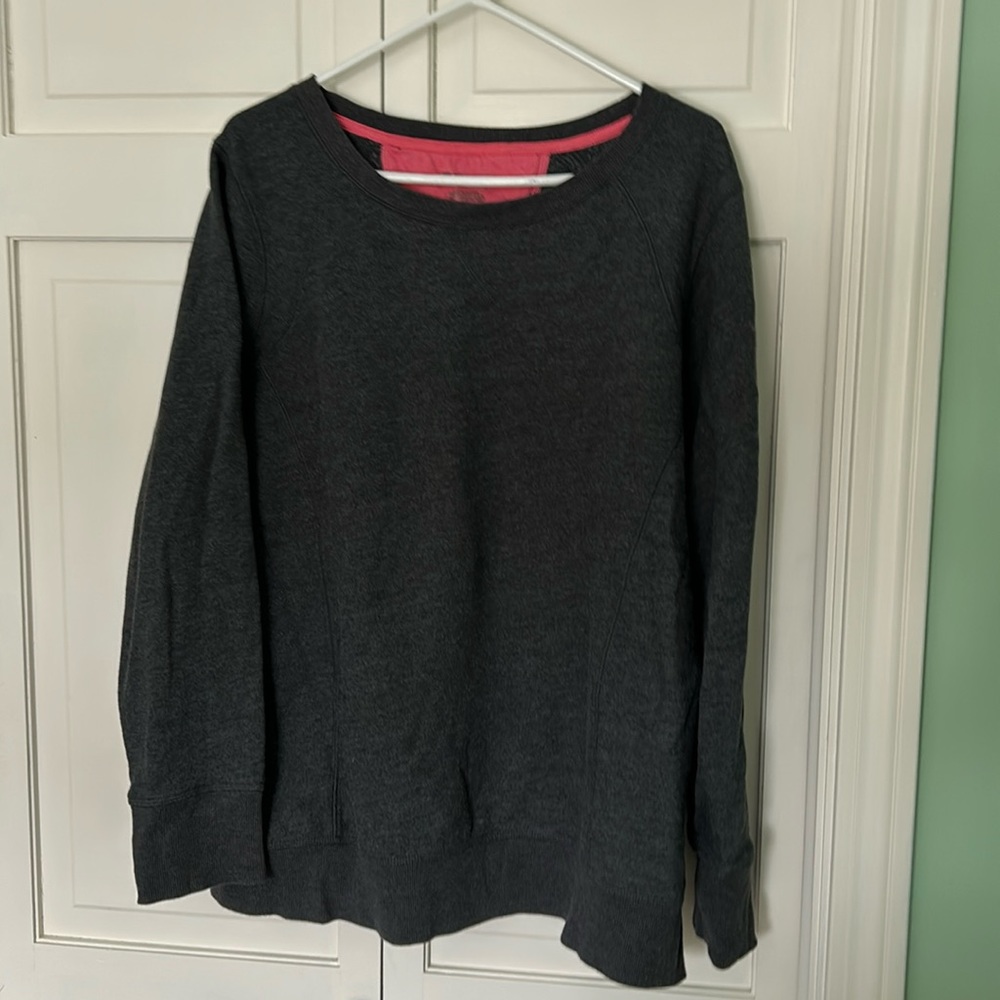 Tek Gear Grey 2X Ultrasoft Fleece Crewneck Sweatshirt